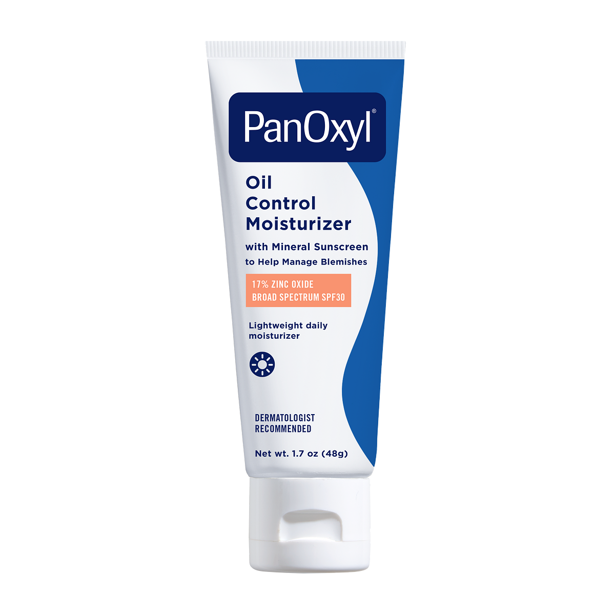 Squeeze tube of a PanOxyl Oil Control Moisturizer