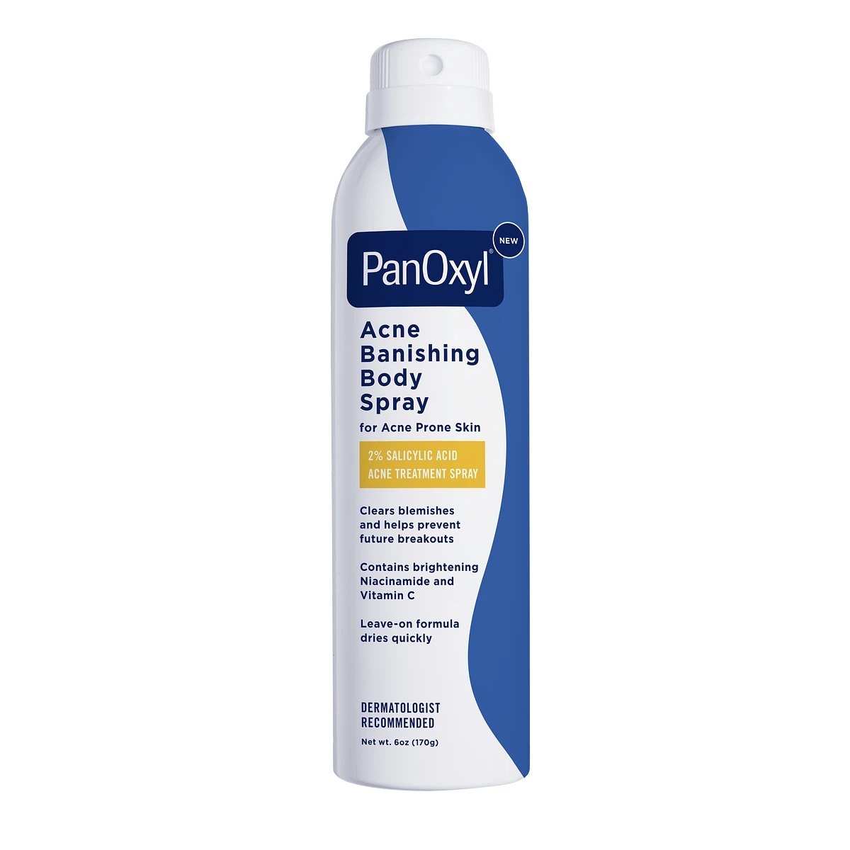 Aerosol can of PanOxyl Acne Banishing Body Spray