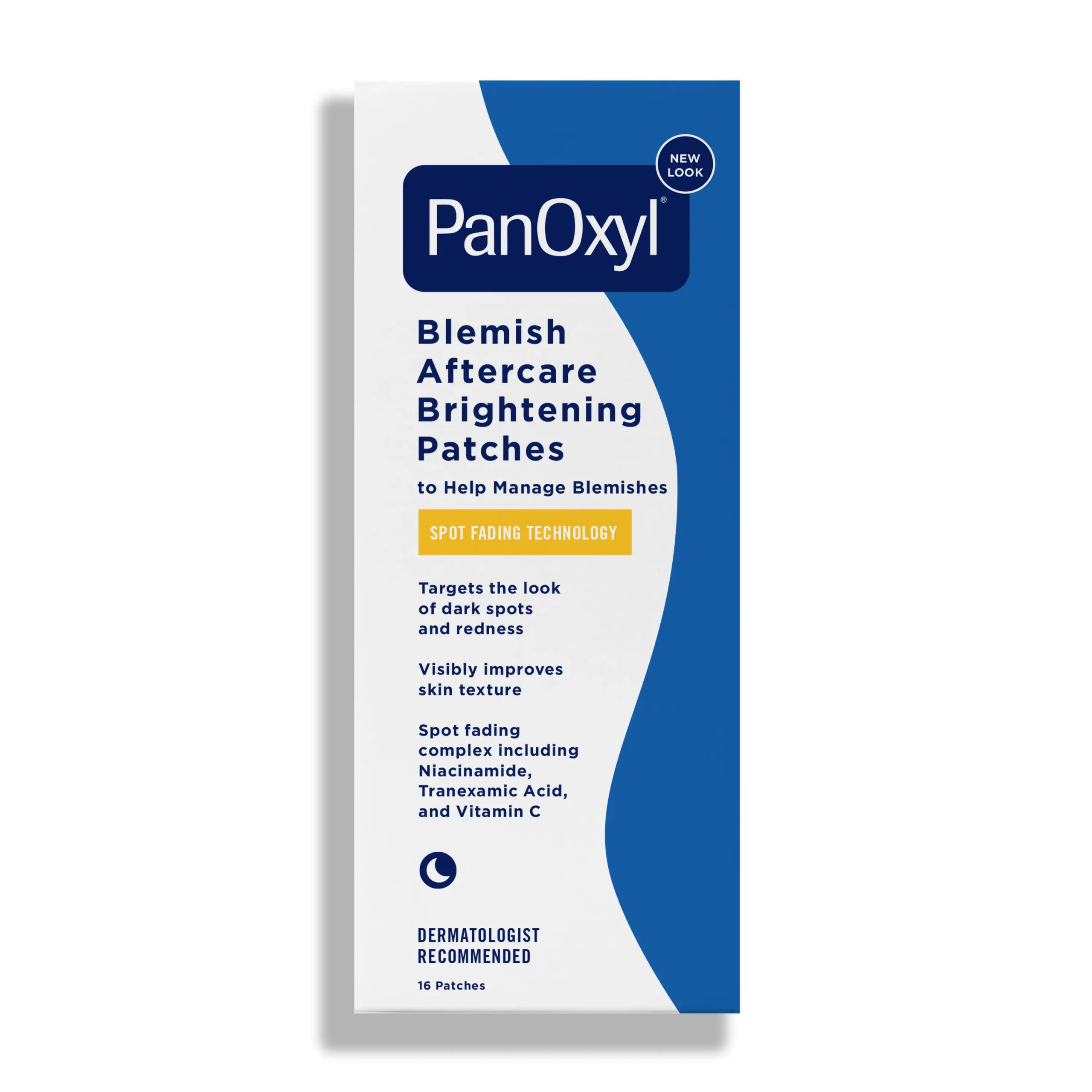 Box of PanOxyl Aftercare Brightening Patches on a white background