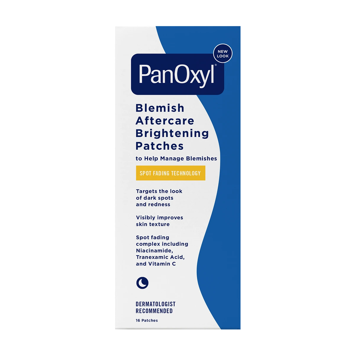 A box of PanOxyl blemish aftercare brightening patches.