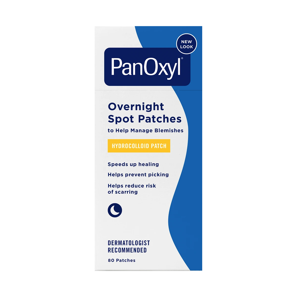 A box of PanOxyl overnight spot patches.